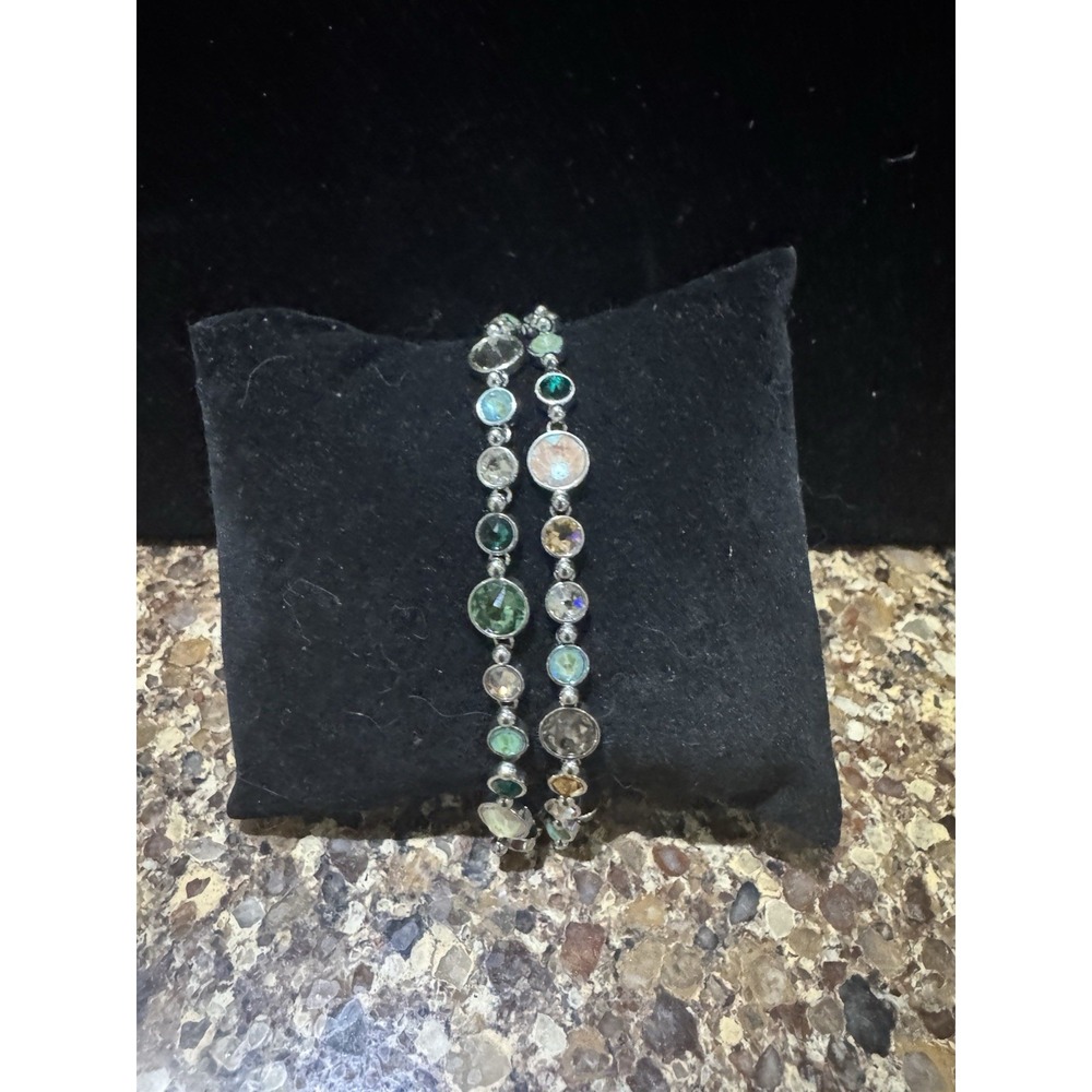 Touchstone Crystal Glam Bracelet Earth New 7.25"- 9"